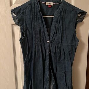 Tommy Hilfiger Women's Dark Blue Button Down Shirt